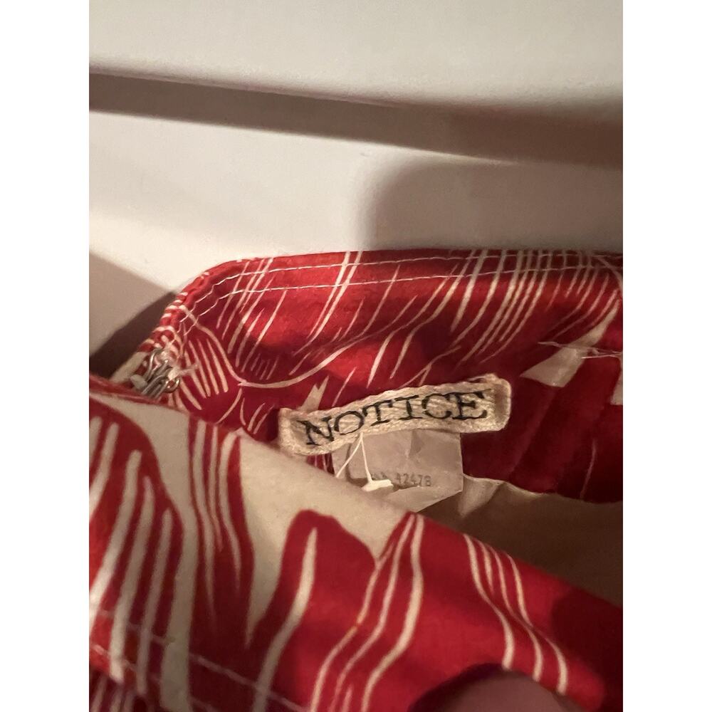 Notice Red flower Summer Dress Size 4 Red - Picture 4 of 6